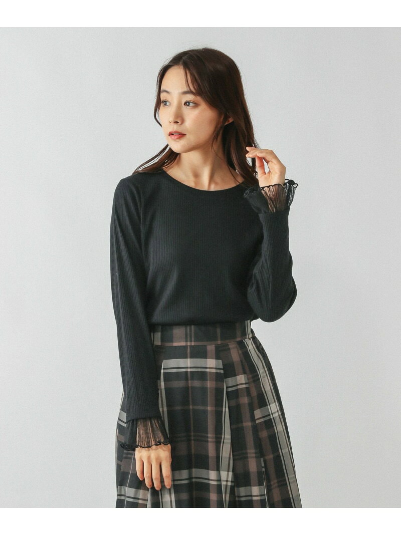 【SALE／50%OFF】Beautee袖フレア長袖/580845 GLOBAL WORK グローバルワーク トップス カットソー・Tシャツ ホワイト ブラック【RBA_E】[Rakuten Fashion] globalwork-10021775 GLOBAL WORK/グローバルワーク サンプル画像3
