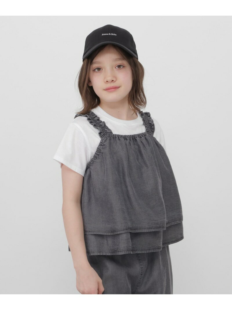 樂天商城 - サラサラデニムチュニック/キッズ/655740 GLOBAL WORK グローバルワーク トップス ベスト・ジレ ブラック【先行予約】*[Rakuten Fashion]