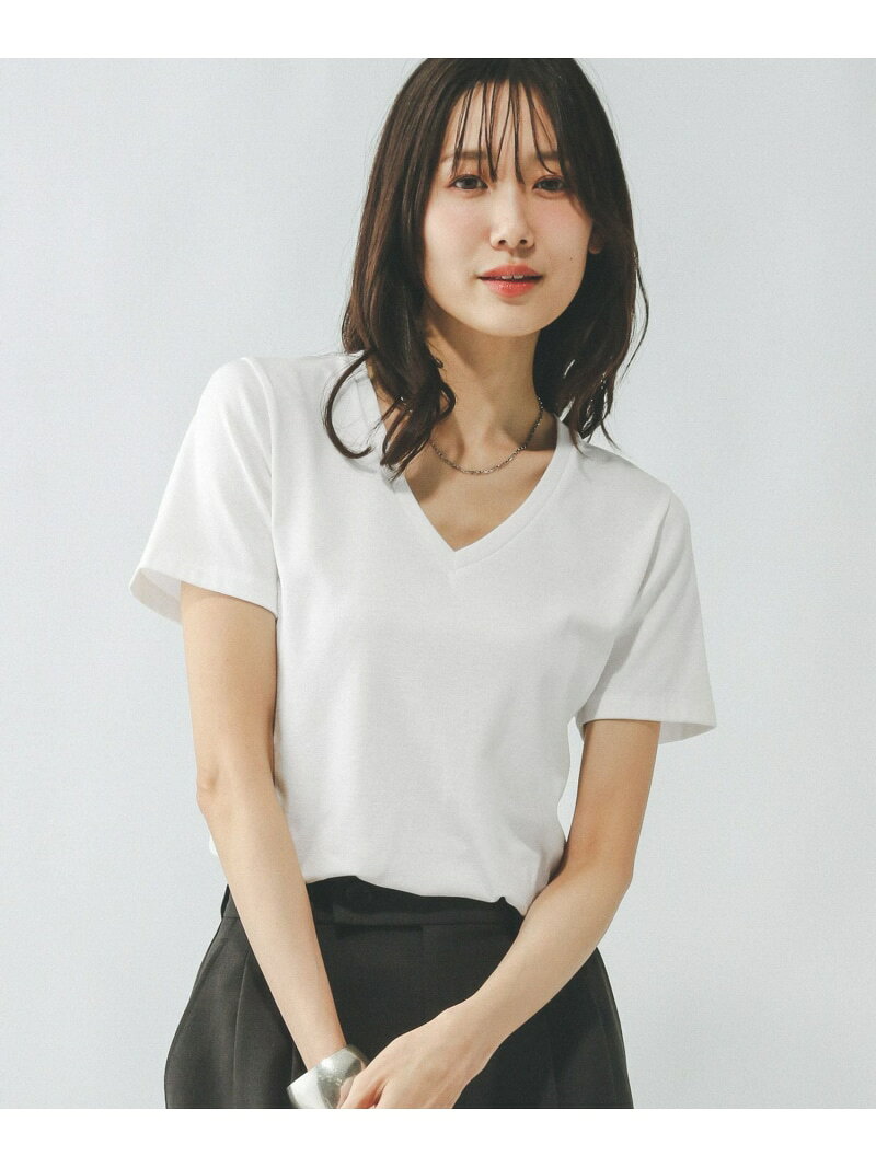 【SALE／50%OFF】Fffit エフィット/やみつきストレッチVネックT/291138 GLOBAL WORK グローバルワーク トップス カットソー・Tシャツ ネイビー ベージュ ホワイト ブラック【RBA_E】[Rakuten Fashion] globalwork-10020678 GLOBAL WORK/グローバルワーク サンプル画像2