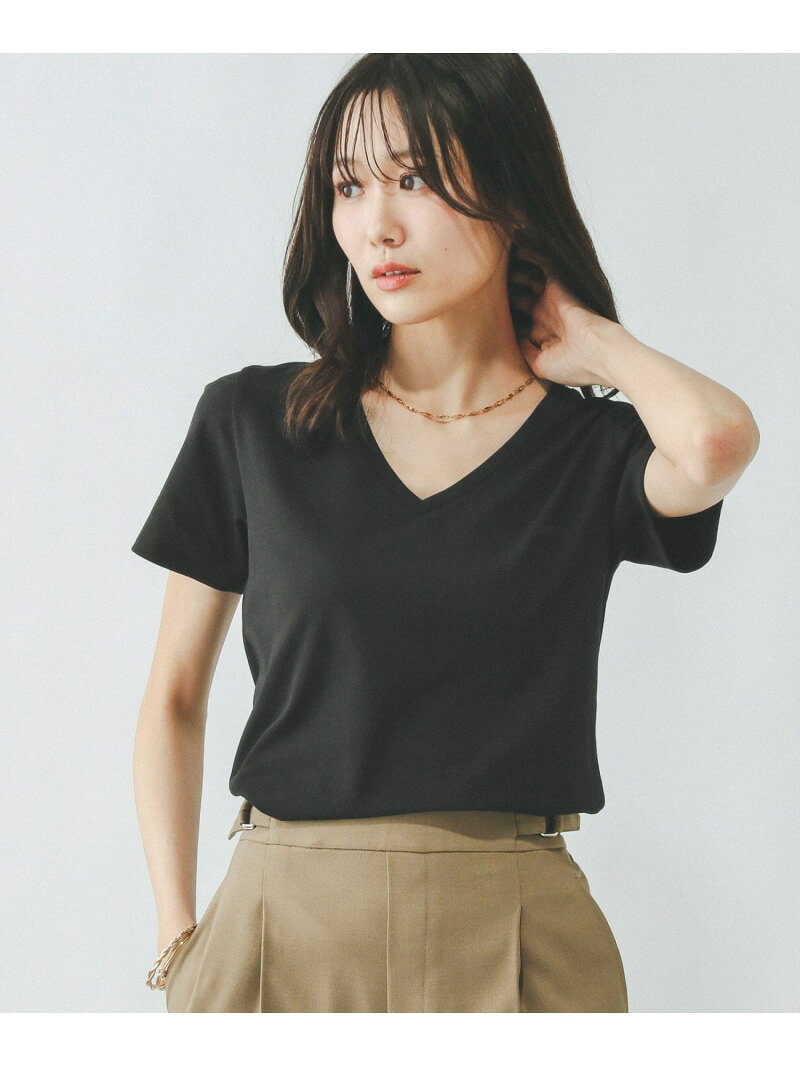 【SALE／50%OFF】Fffit エフィット/やみつきストレッチVネックT/291138 GLOBAL WORK グローバルワーク トップス カットソー・Tシャツ ネイビー ベージュ ホワイト ブラック【RBA_E】[Rakuten Fashion] globalwork-10020678 GLOBAL WORK/グローバルワーク サンプル画像3