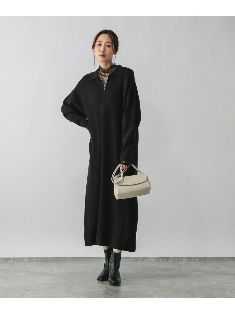 【SALE／30%OFF】ハーフZIPアゼニットワンピース/579499 GLOBAL WORK グローバルワーク ワンピース・ドレス ワンピース グレー ブラック【RBA_E】【送料無料】[Rakuten Fashion] globalwork-10022141 GLOBAL WORK/グローバルワーク サンプル画像3