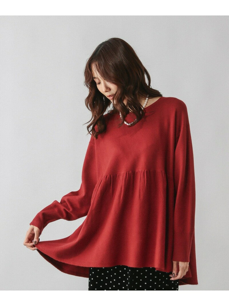 【SALE／30%OFF】フワフワHugmeペプラム/一部店舗限定/599608 GLOBAL WORK グローバルワーク トップス ニット グレー ブラウン レッド【RBA_E】[Rakuten Fashion] globalwork-10022140 GLOBAL WORK/グローバルワーク サンプル画像2
