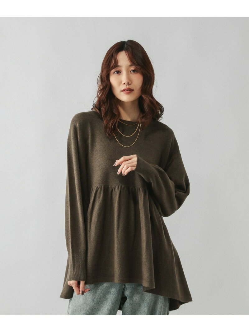 【SALE／30%OFF】フワフワHugmeペプラム/一部店舗限定/599608 GLOBAL WORK グローバルワーク トップス ニット グレー ブラウン レッド【RBA_E】[Rakuten Fashion] globalwork-10022140 GLOBAL WORK/グローバルワーク サンプル画像3