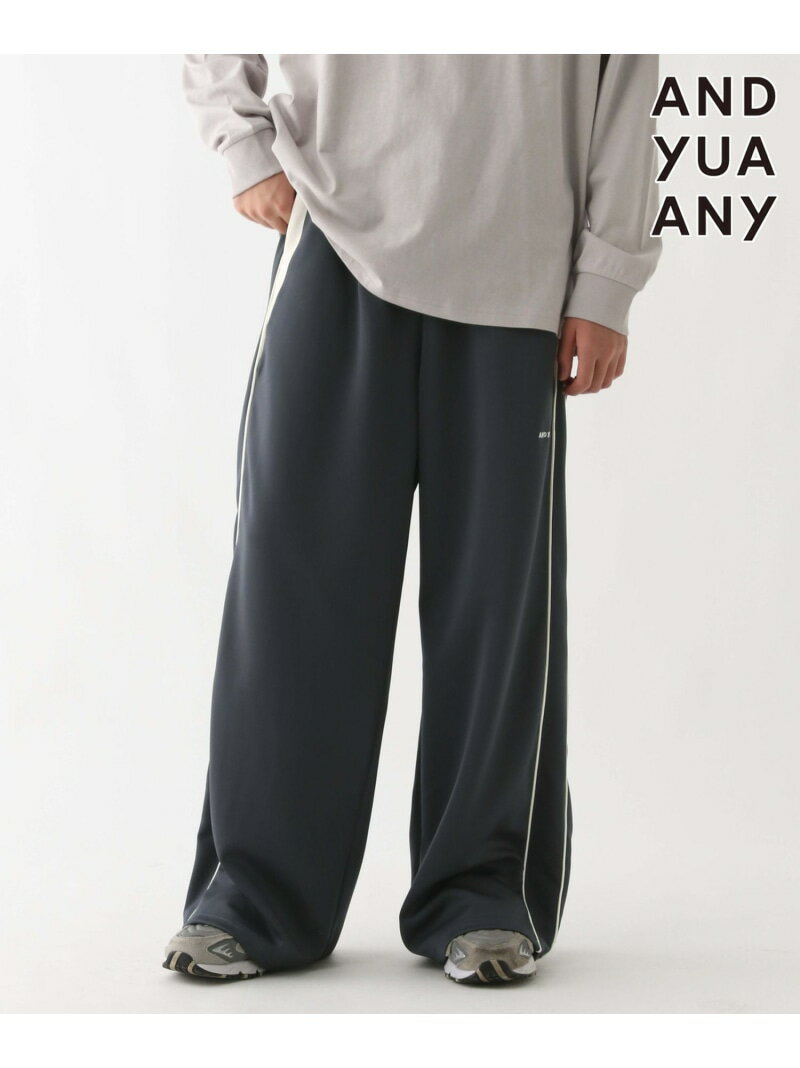 【SALE／50%OFF】トラックジャージパンツ/AND YUA ANY/284510 GLOBAL WORK グローバルワーク パンツ ジャージ・スウェットパンツ ブラック ネイビー【RBA_E】[Rakuten Fashion]のサムネイル