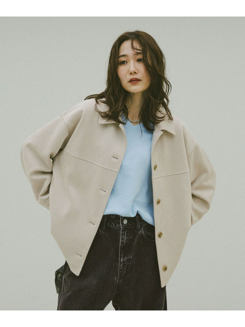 【SALE／52%OFF】マシュマロスエードジャケット/632429 GLOBAL WORK グローバルワーク ジャケット・アウター ステンカラーコート ブラウン グレー ホワイト【RBA_E】[Rakuten Fashion] globalwork-10022435 GLOBAL WORK/グローバルワーク サンプル画像2