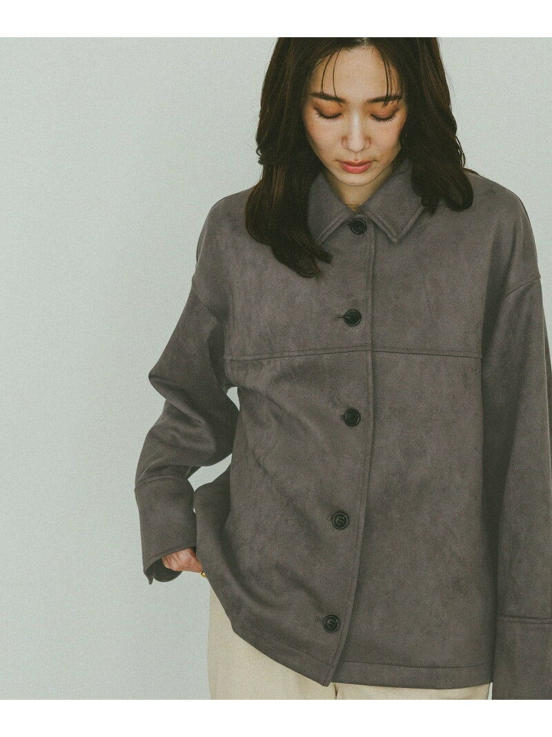 【SALE／52%OFF】マシュマロスエードジャケット/632429 GLOBAL WORK グローバルワーク ジャケット・アウター ステンカラーコート ブラウン グレー ホワイト【RBA_E】[Rakuten Fashion] globalwork-10022435 GLOBAL WORK/グローバルワーク サンプル画像3