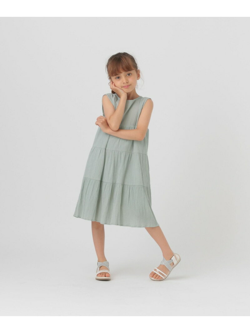 乐天商城 - 【SALE／50%OFF】ティアードワンピース/100-120cm展開/498418 GLOBAL WORK グローバルワーク ワンピース・ドレス ワンピース グリーン パープル【RBA_E】[Rakuten Fashion]