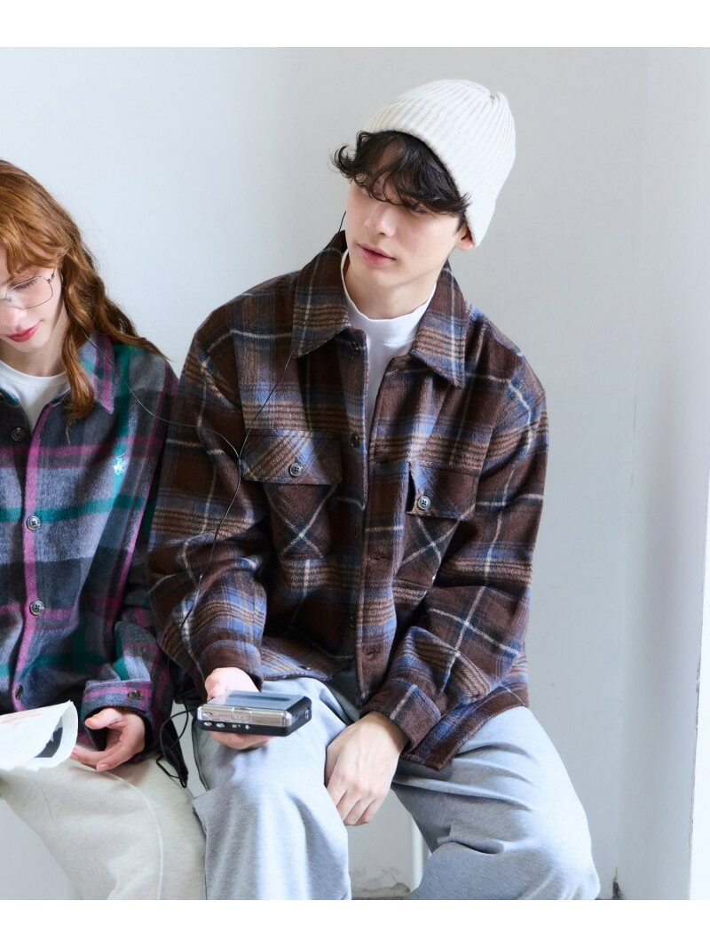 【BEVERLY HILLS POLO CLUB】UNISEX/シャギーチェックシャツ/685512 GLOBAL WORK グローバルワーク トップス シャツ・ブラウス ブルー グリーン ブラック【送料無料】[Rakuten Fashion] globalwork-10024397 GLOBAL WORK/グローバルワーク パッケージ画像