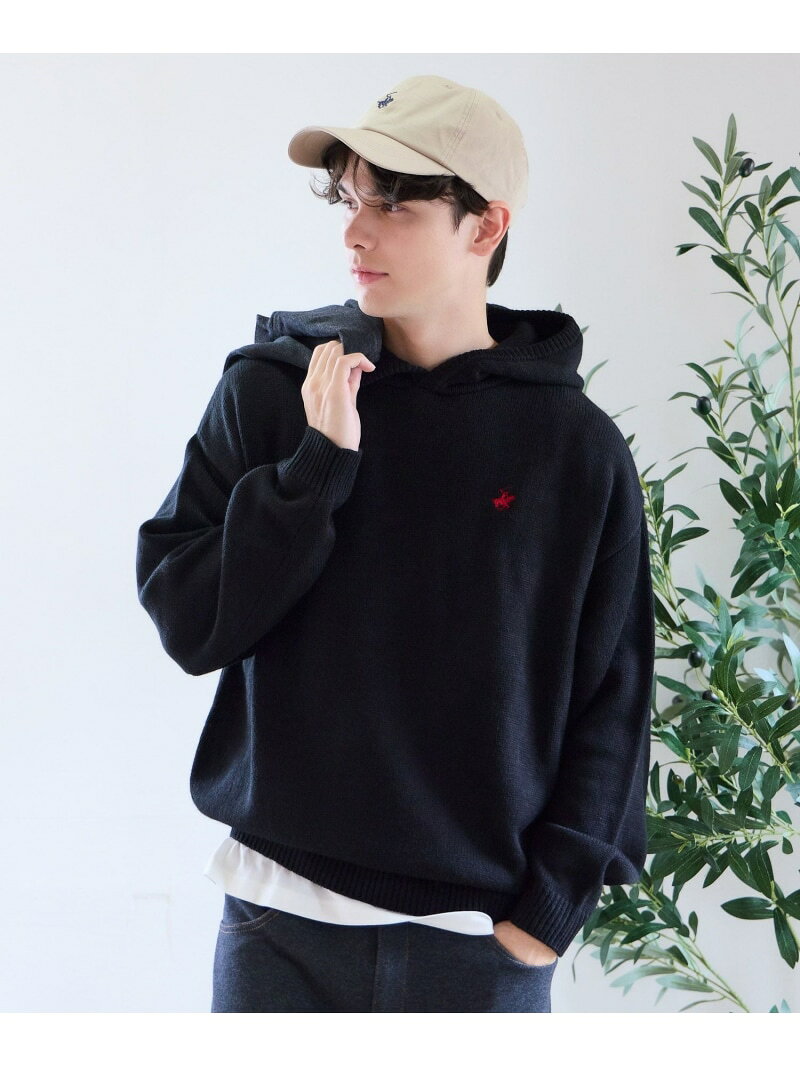 【BEVERLY HILLS POLO CLUB】UNISEX/フーディニット/685519 GLOBAL WORK グローバルワーク トップス ニット グレー ブラック【送料無料】[Rakuten Fashion] globalwork-10024396 GLOBAL WORK/グローバルワーク パッケージ画像