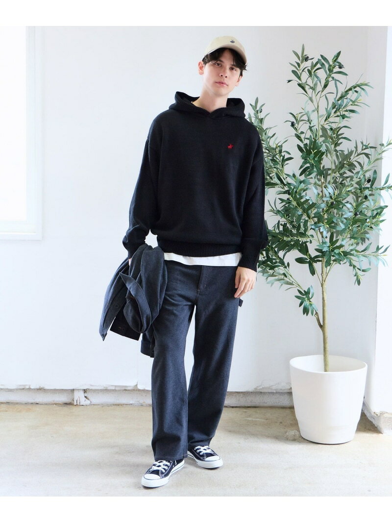 【BEVERLY HILLS POLO CLUB】UNISEX/フーディニット/685519 GLOBAL WORK グローバルワーク トップス ニット グレー ブラック【送料無料】[Rakuten Fashion] globalwork-10024396 GLOBAL WORK/グローバルワーク サンプル画像3