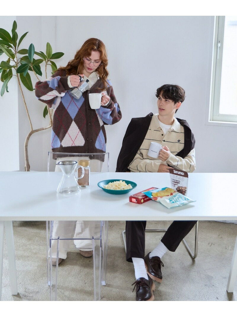 【BEVERLY HILLS POLO CLUB】UNISEX/ニットポロプルオーバー/685693 GLOBAL WORK グローバルワーク トップス ニット ホワイト【送料無料】[Rakuten Fashion] globalwork-10024394 GLOBAL WORK/グローバルワーク サンプル画像3