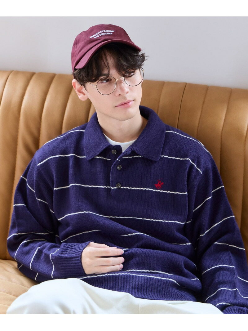 【BEVERLY HILLS POLO CLUB】UNISEX/ニットポロプルオーバー/685693 GLOBAL WORK グローバルワーク トップス ニット ホワイト【送料無料】[Rakuten Fashion] globalwork-10024394 GLOBAL WORK/グローバルワーク サンプル画像2