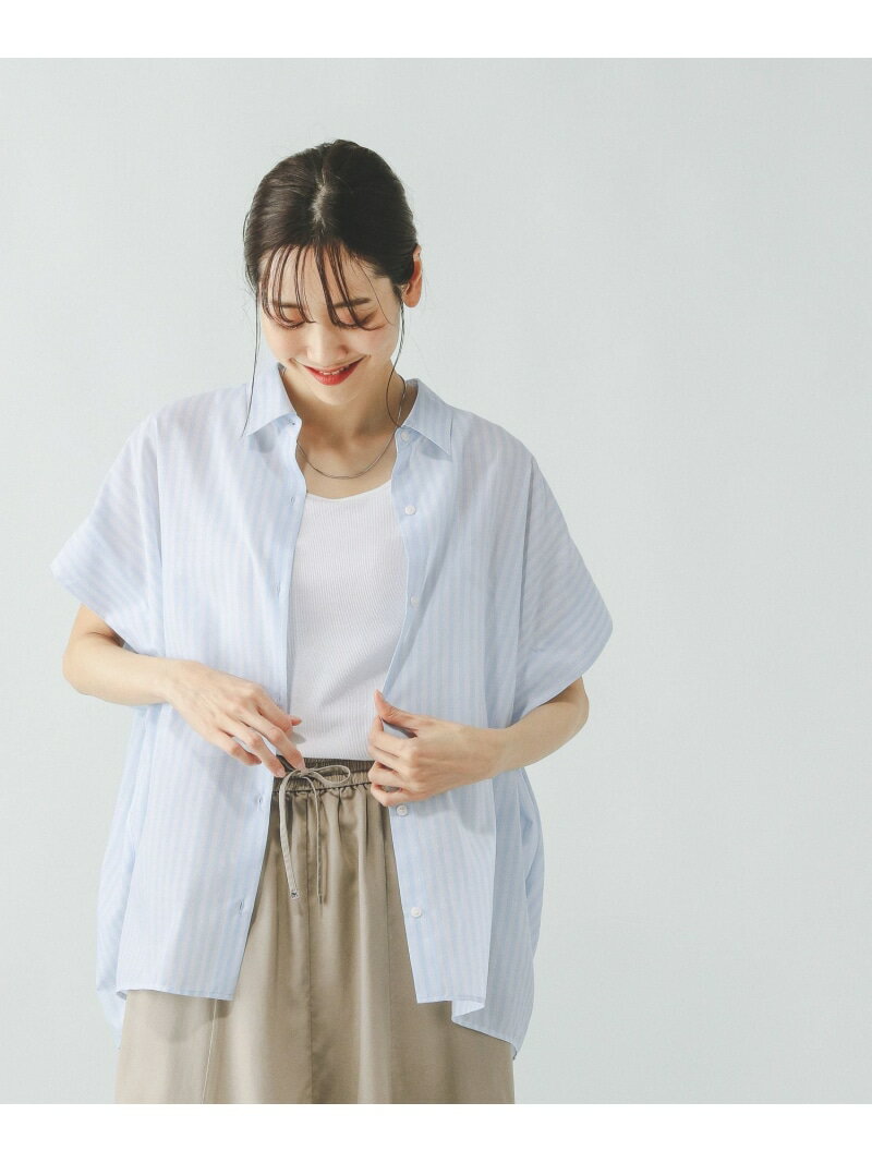 【SALE／50%OFF】イージーケアコクーンシャツ/320550 GLOBAL WORK グローバルワーク トップス シャツ・ブラウス ベージュ ブルー【RBA_E】[Rakuten Fashion]