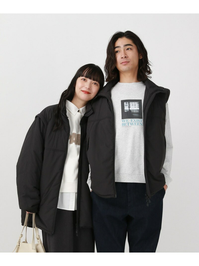 【SALE／52%OFF】ライトウォーム2WAYブルゾン/451312 GLOBAL WORK グローバルワーク ジャケット・アウター ブルゾン・ジャンパー ブラック ベージュ【RBA_E】【送料無料】[Rakuten Fashion] globalwork-10021363 GLOBAL WORK/グローバルワーク サンプル画像2