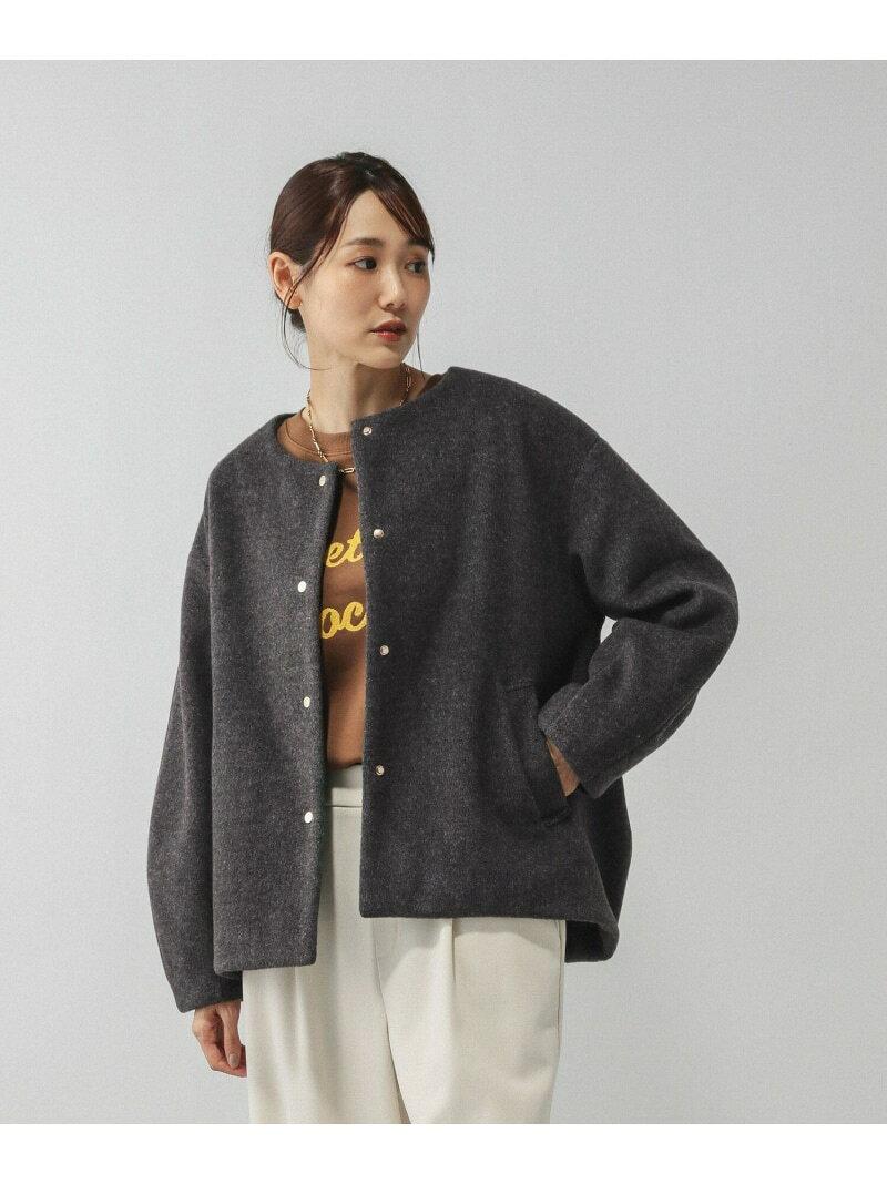 【SALE／24%OFF】ウールライクコクーンコート/494079 GLOBAL WORK グローバルワーク ジャケット・アウター ブルゾン・ジャンパー グレー【RBA_E】【送料無料】[Rakuten Fashion] globalwork-10021487 GLOBAL WORK/グローバルワーク サンプル画像3