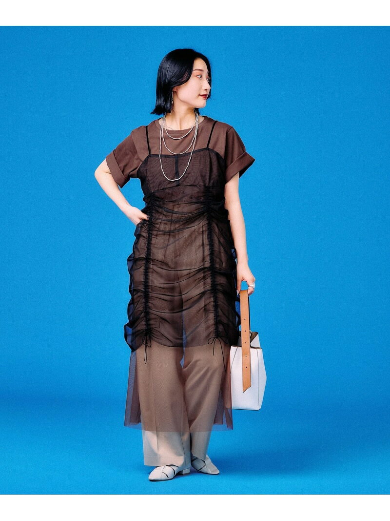 遥プロデュ-ス/カットソー&チュールワンピセット/498325/アウトレット価格 GLOBAL WORK グローバルワーク ワンピース・ドレス ワンピース ネイビー ブラック【送料無料】[Rakuten Fashion] globalwork-10023410 GLOBAL WORK/グローバルワーク サンプル画像2