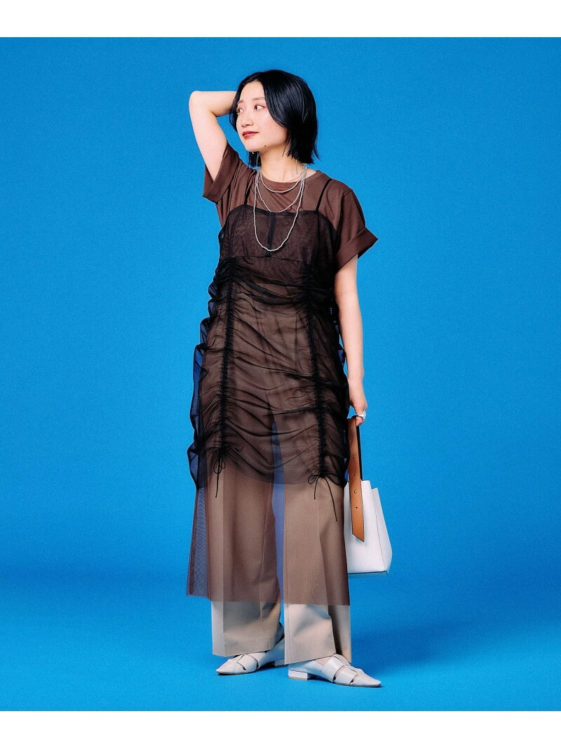 遥プロデュ-ス/カットソー&チュールワンピセット/498325/アウトレット価格 GLOBAL WORK グローバルワーク ワンピース・ドレス ワンピース ネイビー ブラック【送料無料】[Rakuten Fashion] globalwork-10023410 GLOBAL WORK/グローバルワーク サンプル画像3