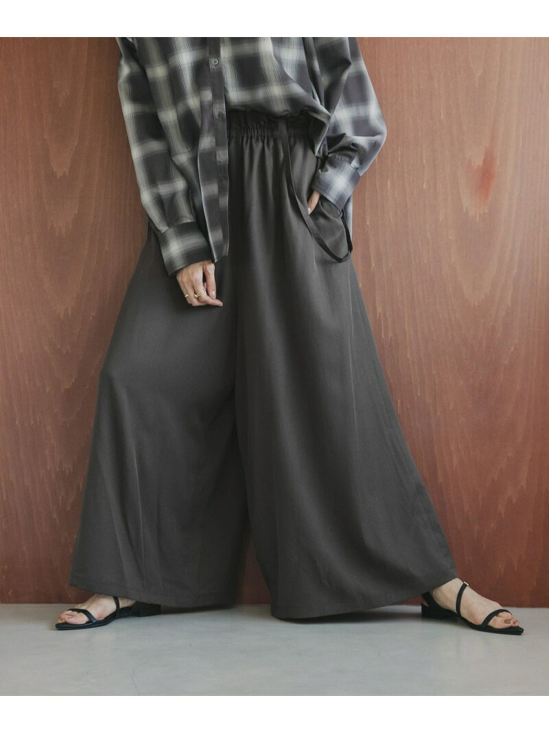 【SALE／50%OFF】シルクライクサス付きワイドパンツ/575215 GLOBAL WORK グローバルワーク パンツ その他のパンツ ブラック【RBA_E】[Rakuten Fashion] globalwork-10021667 GLOBAL WORK/グローバルワーク サンプル画像2