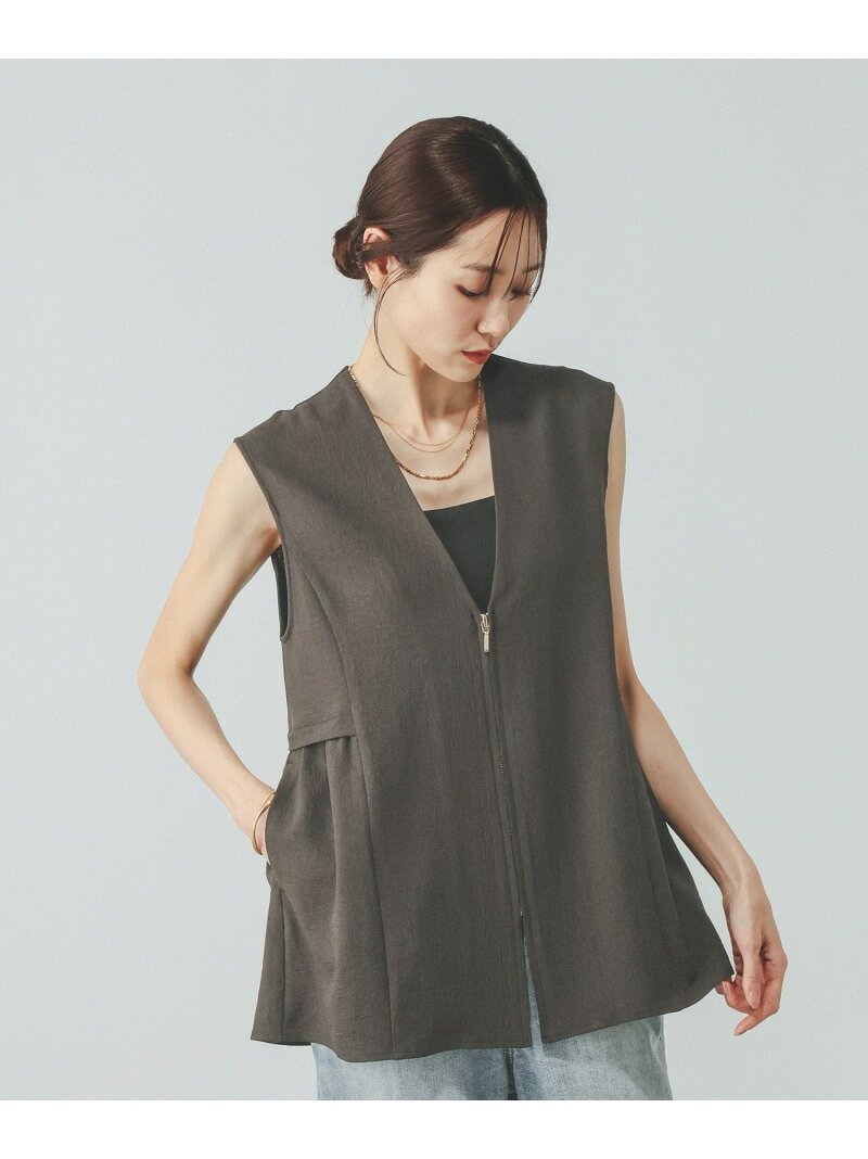 【SALE／50%OFF】お手入れラクラクセットアップ/ジレ/632433 GLOBAL WORK グローバルワーク トップス ベスト・ジレ ブラウン ベージュ グレー【RBA_E】[Rakuten Fashion] globalwork-10023310 GLOBAL WORK/グローバルワーク サンプル画像2