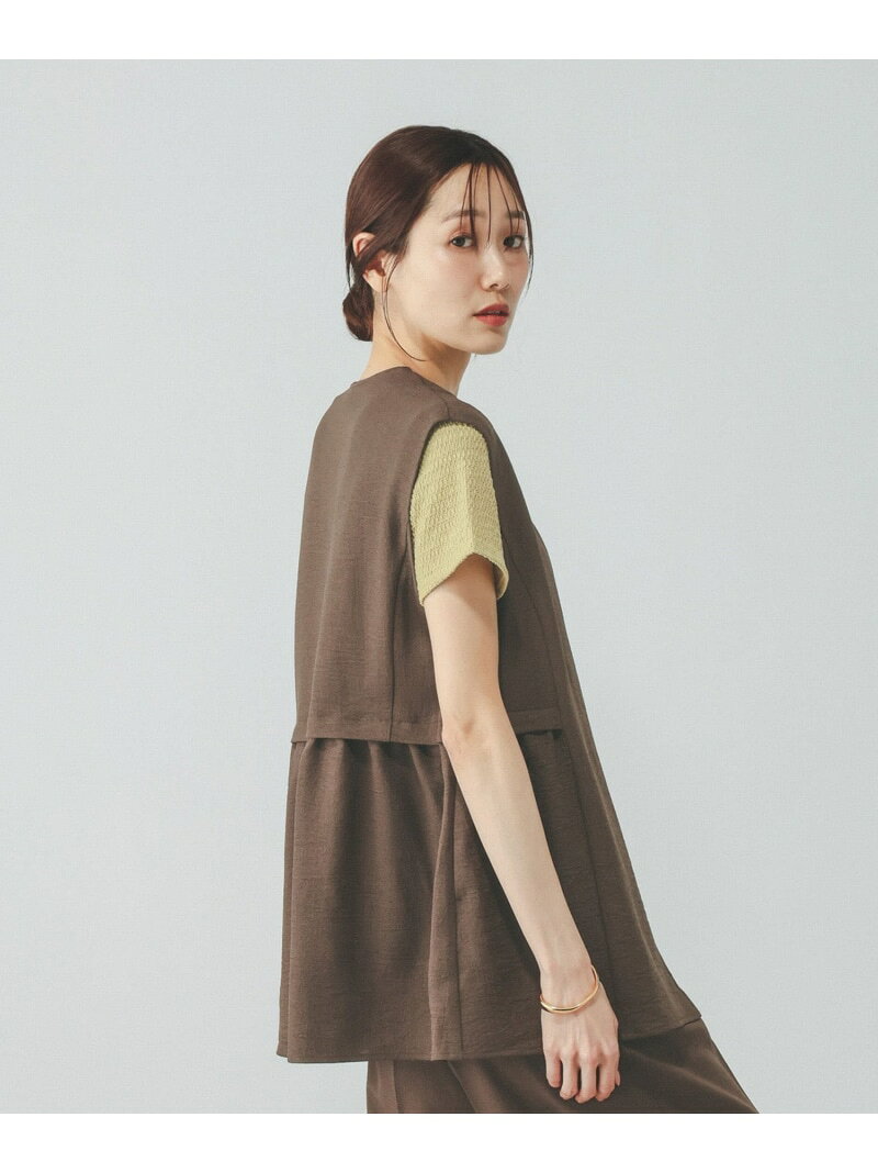 【SALE／50%OFF】お手入れラクラクセットアップ/ジレ/632433 GLOBAL WORK グローバルワーク トップス ベスト・ジレ ブラウン ベージュ グレー【RBA_E】[Rakuten Fashion] globalwork-10023310 GLOBAL WORK/グローバルワーク サンプル画像3