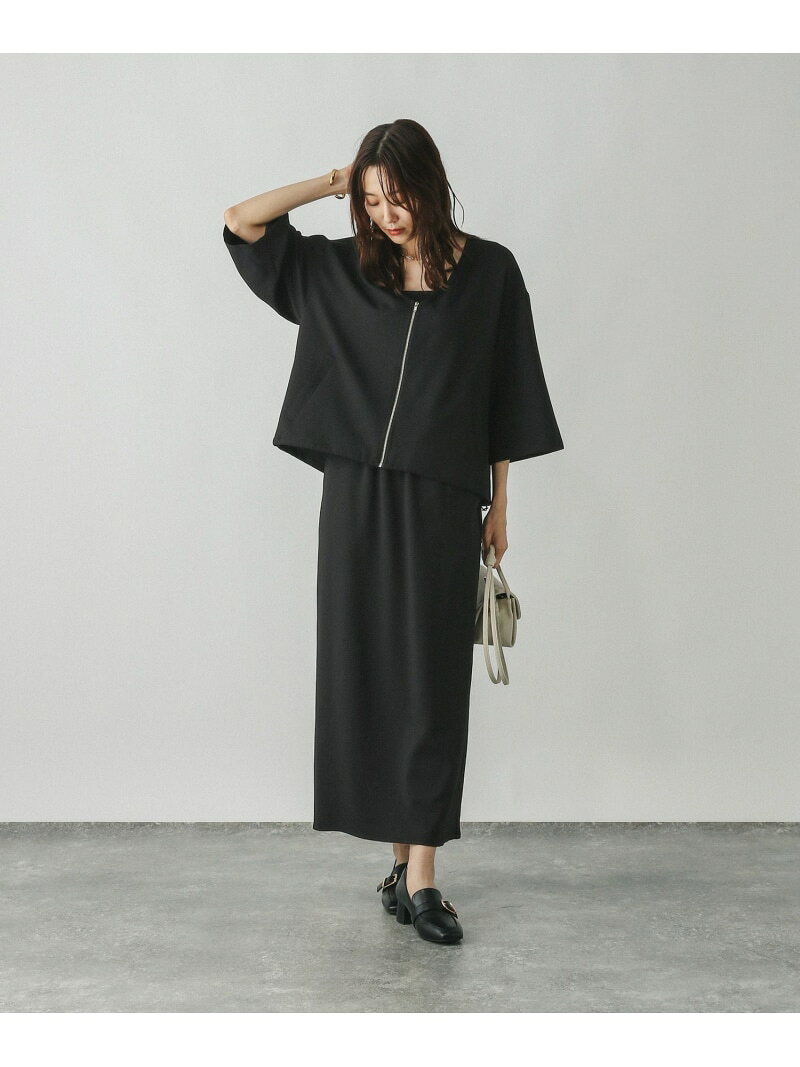 【SALE／50%OFF】シャツブルゾン*スカートセット/583901 GLOBAL WORK グローバルワーク ワンピース・ドレス その他のワンピース・ドレス グレー ブラック ベージュ【RBA_E】【送料無料】[Rakuten Fashion] globalwork-10021666 GLOBAL WORK/グローバルワーク サンプル画像2