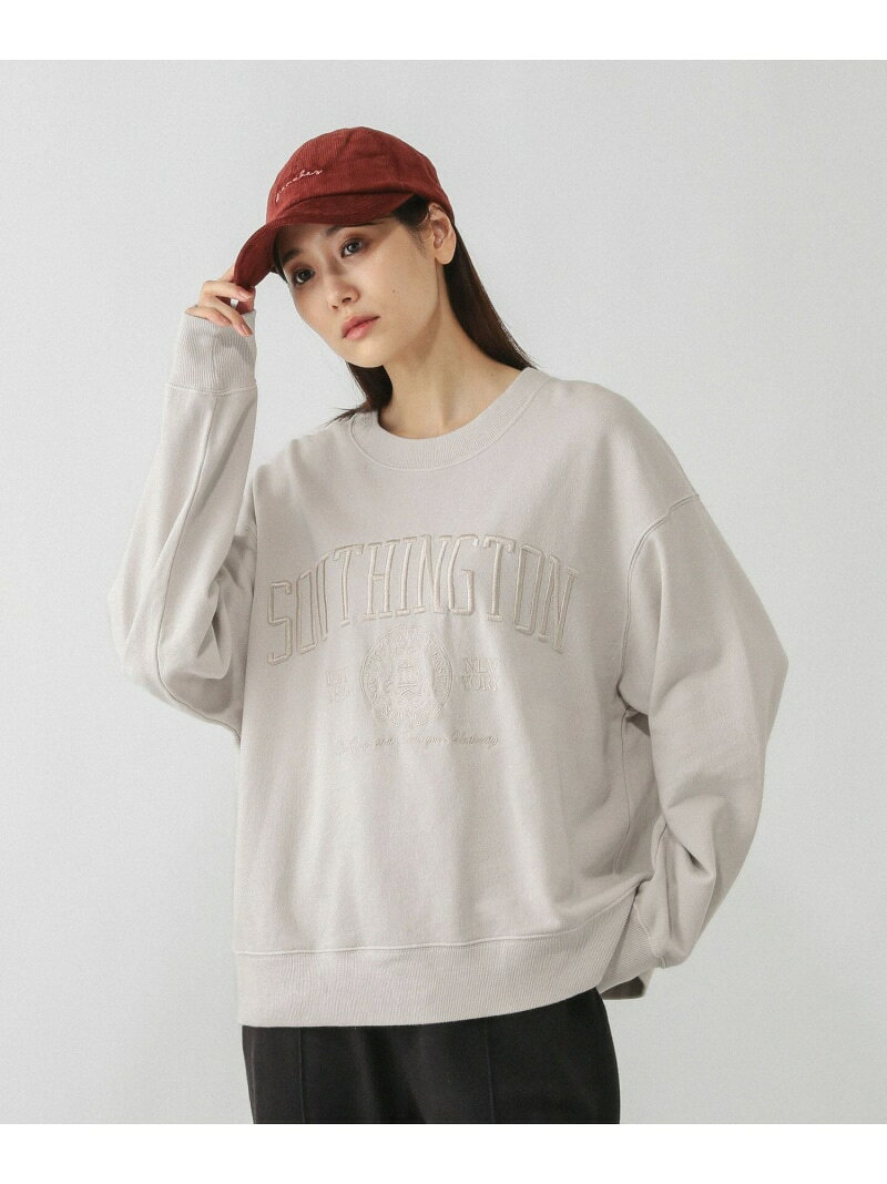 【SALE／20%OFF】ピグメント刺繍ロゴプルオーバー/608260 GLOBAL WORK グローバルワーク トップス スウェット・トレーナー ブルー ブラック グレー ブラウン【RBA_E】【送料無料】[Rakuten Fashion] globalwork-10022252 GLOBAL WORK/グローバルワーク サンプル画像3