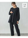 【SALE/30%OFF】スゴラクストレッチカットブラウス*パンツセット/133621 GLOBAL WORK グローバルワーク ワンピース・ドレス ドレス ホ...