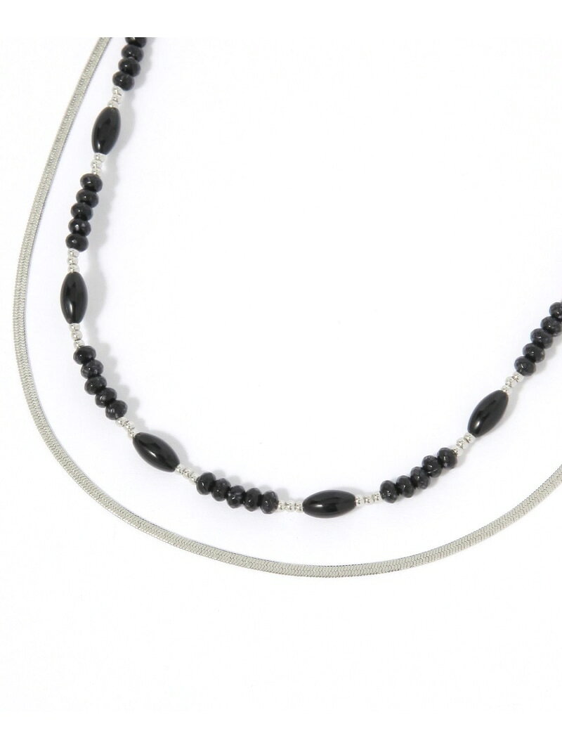 【SALE／50%OFF】オーバルビーズ2連ネックレス/663234 GLOBAL WORK グローバルワーク アクセサリー・腕時計 ネックレス ブラック【RBA_E】[Rakuten Fashion] globalwork-10023316 GLOBAL WORK/グローバルワーク サンプル画像2