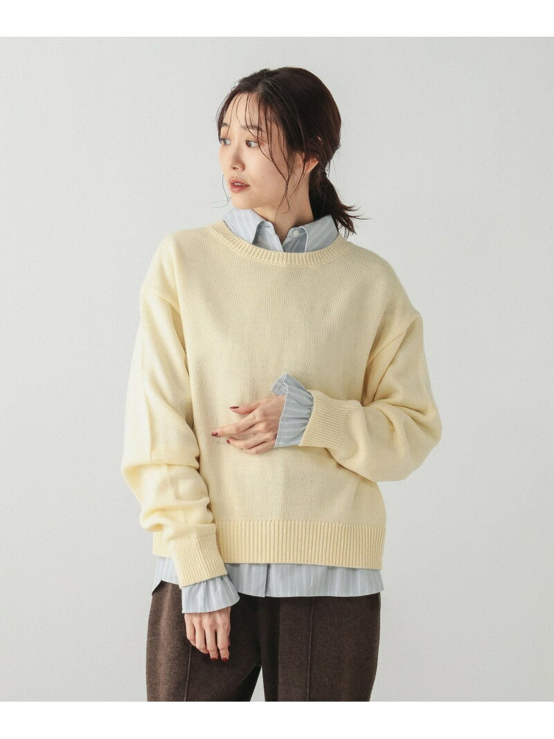 【SALE／30%OFF】ニットプルオーバー*カラーシャツ長袖/634004 GLOBAL WORK グローバルワーク トップス シャツ・ブラウス ブルー イエロー【RBA_E】【送料無料】[Rakuten Fashion] globalwork-10022605 GLOBAL WORK/グローバルワーク サンプル画像3