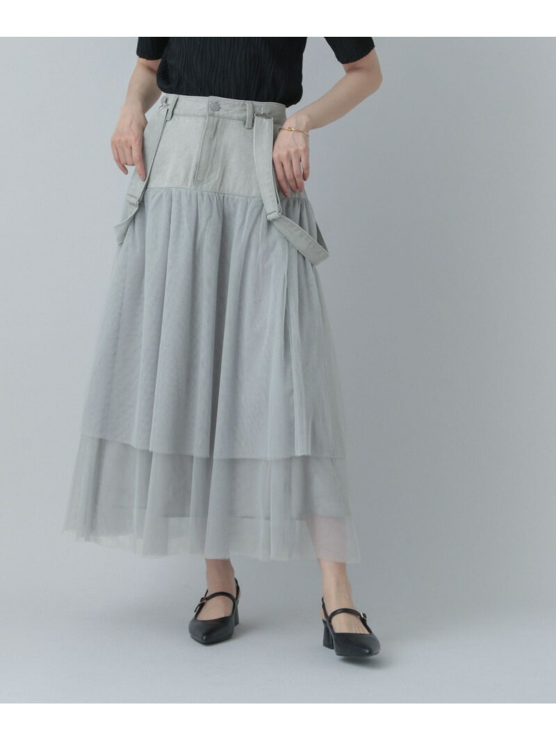 【SALE／30%OFF】MATINEE LINE/ドッキングデニムジャンパースカート/498306 GLOBAL WORK グローバルワーク ワンピース・ドレス ジャンパースカート ブラック グレー【RBA_E】【送料無料】[Rakuten Fashion] globalwork-10021275 GLOBAL WORK/グローバルワーク サンプル画像2
