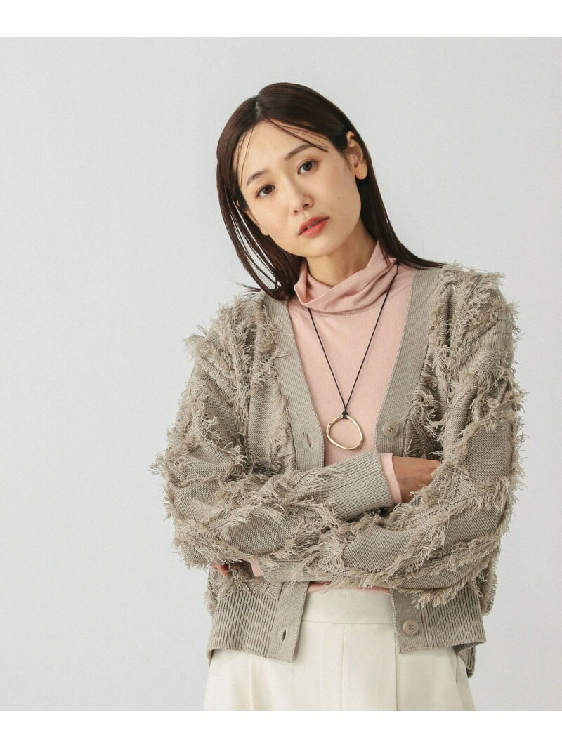 【SALE／30%OFF】フリンジケーブルカーディガン/634006 GLOBAL WORK グローバルワーク トップス カーディガン ホワイト ブラック【RBA_E】【送料無料】[Rakuten Fashion] globalwork-10022610 GLOBAL WORK/グローバルワーク サンプル画像3