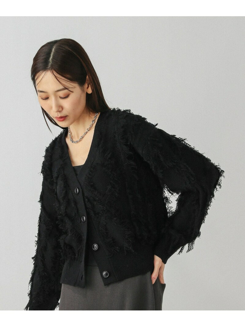 【SALE／30%OFF】フリンジケーブルカーディガン/634006 GLOBAL WORK グローバルワーク トップス カーディガン ホワイト ブラック【RBA_E】【送料無料】[Rakuten Fashion] globalwork-10022610 GLOBAL WORK/グローバルワーク サンプル画像2