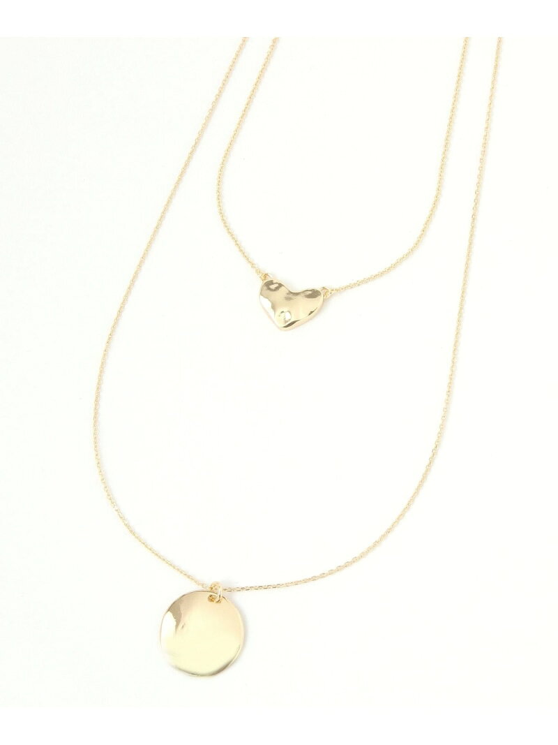 【SALE／20%OFF】小ぶりハート二連ネックレス/499186 GLOBAL WORK グローバルワーク アクセサリー・腕時計 ネックレス シルバー ゴールド【RBA_E】[Rakuten Fashion] globalwork-10021280 GLOBAL WORK/グローバルワーク サンプル画像2