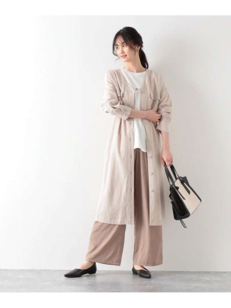 楽天市場 Rakuten Fashion Sale 60 Off W フレンチリネンコンワンピコート Global Work グローバルワーク ワンピース 長袖ワンピース ブラック ブラウン ベージュ Rba E Global Work グローバルワーク