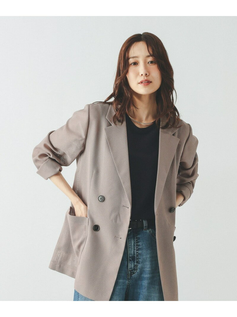 【SALE／30%OFF】ストレッチメッシュWジャケット/636256 GLOBAL WORK グローバルワーク ジャケット・アウター テーラードジャケット・ブレザー ブラウン ホワイト ネイビー【RBA_E】【送料無料】[Rakuten Fashion] globalwork-10023580 GLOBAL WORK/グローバルワーク サンプル画像2