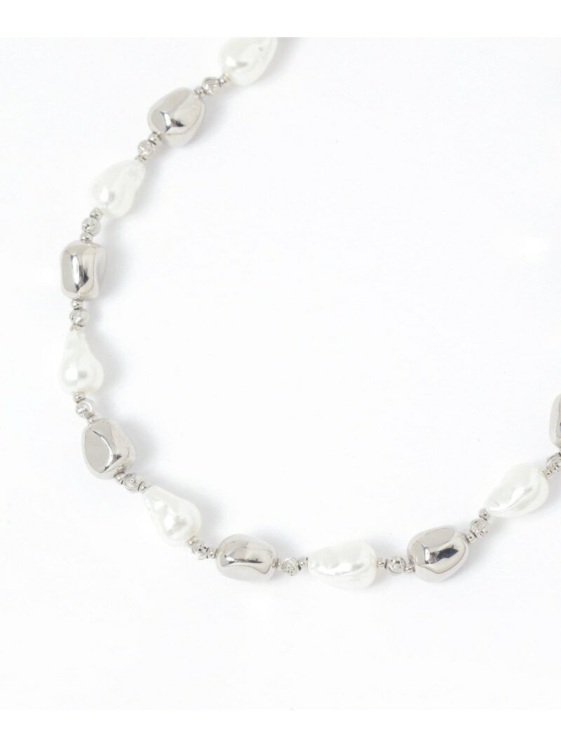 ガラス変形バロックパールネックレス/637729 GLOBAL WORK グローバルワーク アクセサリー・腕時計 ネックレス シルバー ゴールド[Rakuten Fashion]