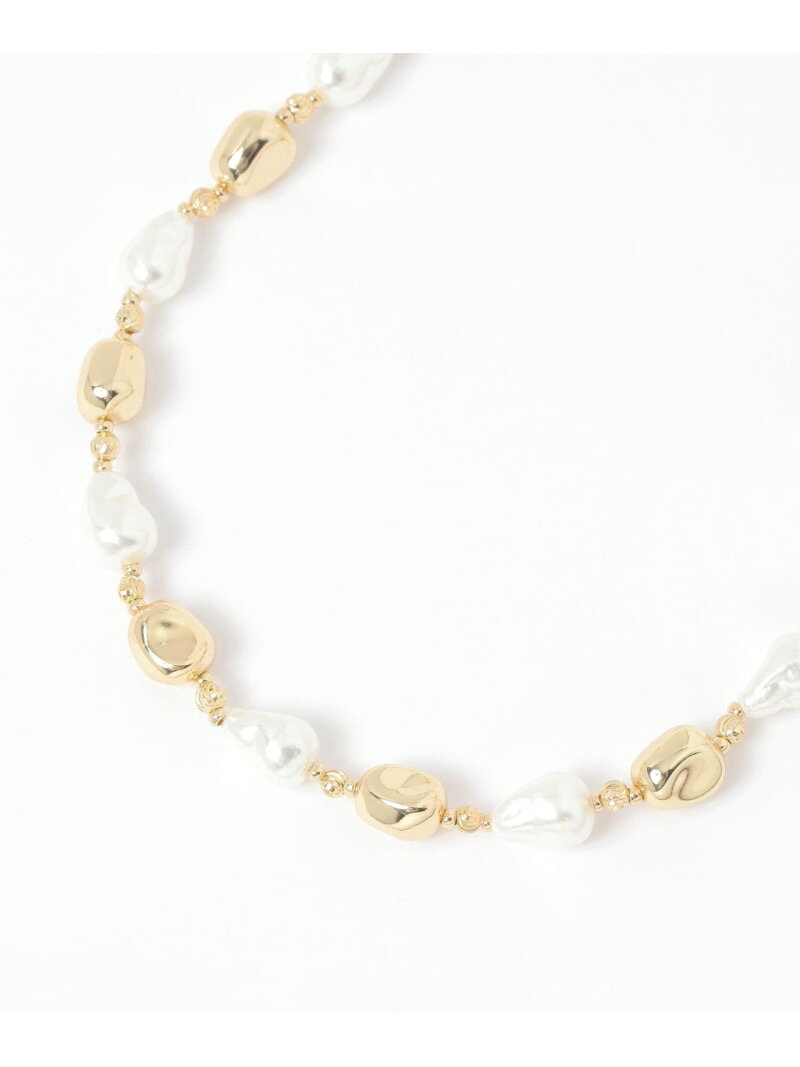 【SALE／50%OFF】ガラス変形バロックパールネックレス/637729 GLOBAL WORK グローバルワーク アクセサリー・腕時計 ネックレス シルバー ゴールド【RBA_E】[Rakuten Fashion] globalwork-10022666 GLOBAL WORK/グローバルワーク サンプル画像2