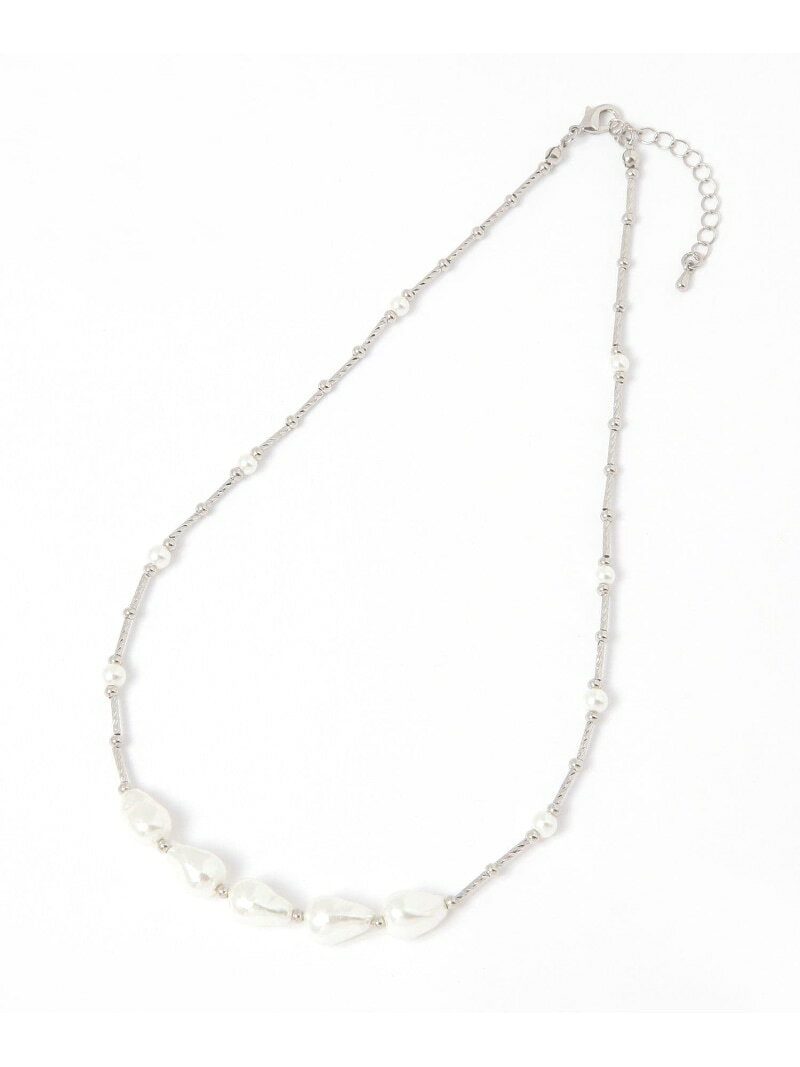 【SALE／50%OFF】ポイントガラス変形パールネックレス/637734 GLOBAL WORK グローバルワーク アクセサリー・腕時計 ネックレス シルバー ゴールド【RBA_E】[Rakuten Fashion] globalwork-10022631 GLOBAL WORK/グローバルワーク サンプル画像3