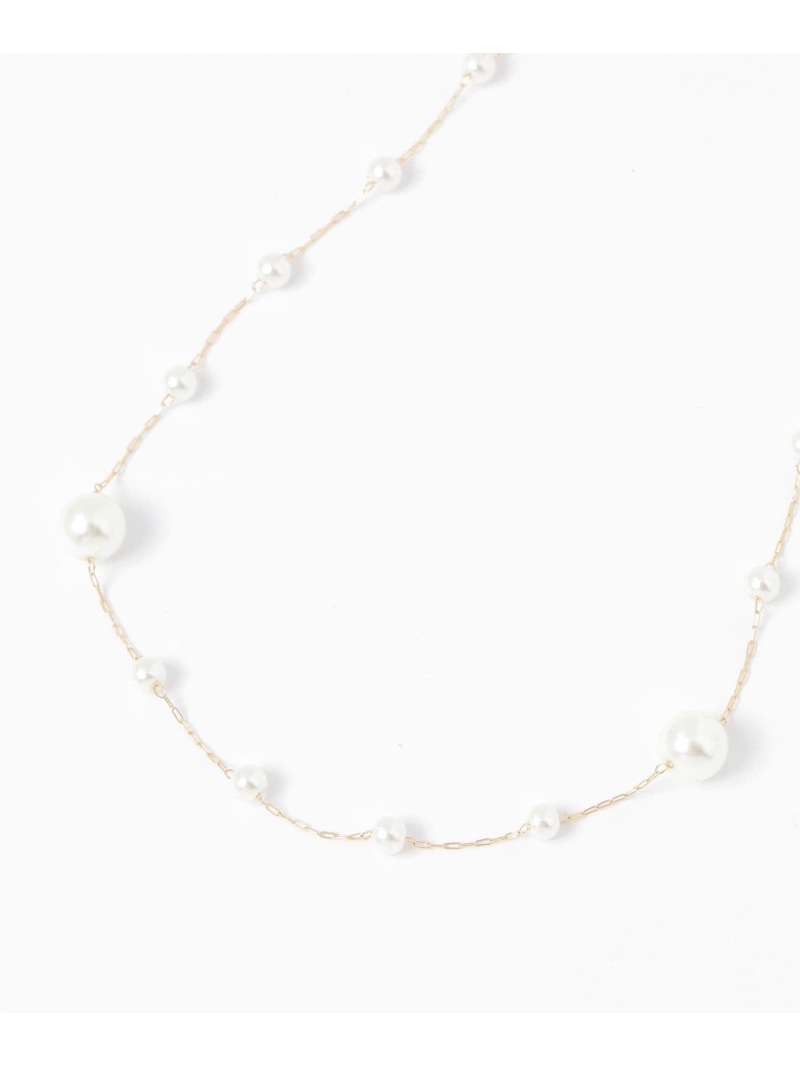 【SALE／60%OFF】ガラスパールロングネックレス/637841 GLOBAL WORK グローバルワーク アクセサリー・腕時計 ネックレス シルバー ゴールド【RBA_E】[Rakuten Fashion] globalwork-10022629 GLOBAL WORK/グローバルワーク サンプル画像2