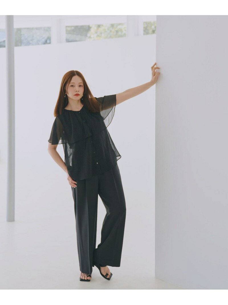 【SALE／73%OFF】高山直子さんコラボ/BIGカラーノースリーブブラウス/EiiS/289633/アウトレット価格 GLOBAL WORK グローバルワーク トップス シャツ・ブラウス ネイビー ブラック【RBA_E】[Rakuten Fashion] globalwork-10023299 GLOBAL WORK/グローバルワーク サンプル画像3