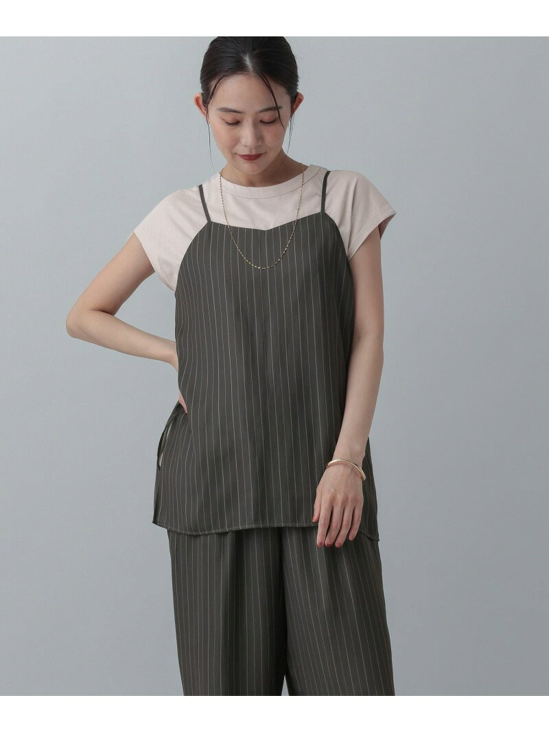 MATINEE LINE/サテンキャミチュニックSET/873326 GLOBAL WORK グローバルワーク トップス カットソー・Tシャツ ブラック ワインレッド グレー【送料無料】[Rakuten Fashion] globalwork-10023877 GLOBAL WORK/グローバルワーク サンプル画像2