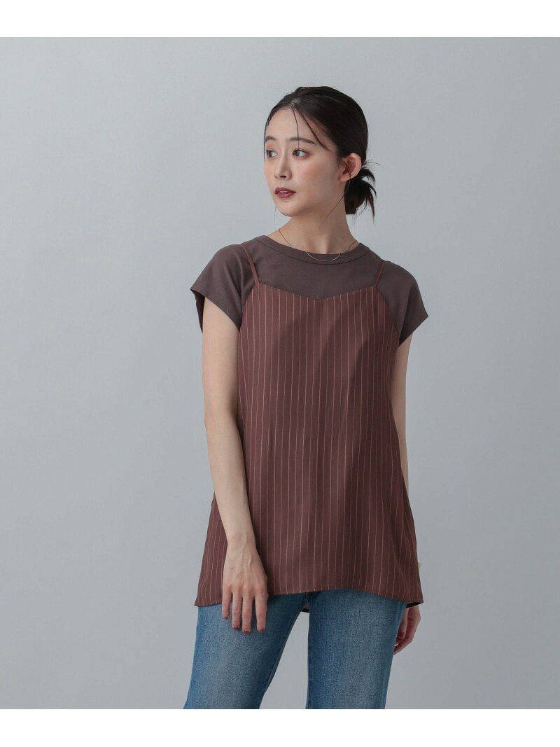 MATINEE LINE/サテンキャミチュニックSET/873326 GLOBAL WORK グローバルワーク トップス カットソー・Tシャツ ブラック ワインレッド グレー【送料無料】[Rakuten Fashion] globalwork-10023877 GLOBAL WORK/グローバルワーク サンプル画像3