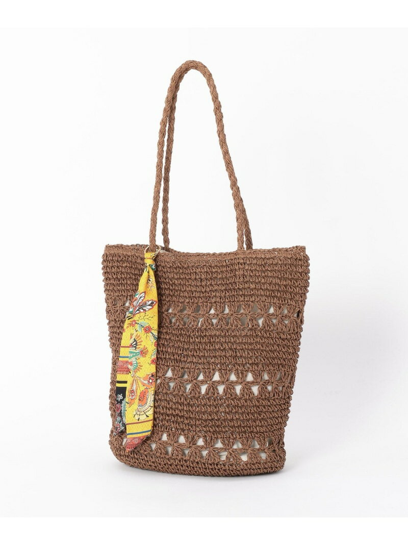 樂天商城 - 手編みペーパーBAG/651445 GLOBAL WORK グローバルワーク バッグ トートバッグ ブラック ベージュ【送料無料】[Rakuten Fashion]