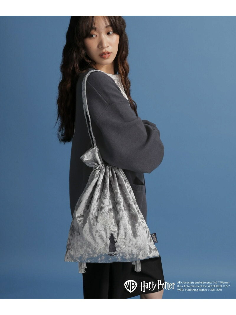 【Harry Potter(ハリー・ポッター)】ベロア刺繍トート/1045730 GLOBAL WORK グローバルワーク バッグ トートバッグ グレー ネイビー[Rakuten Fashion] globalwork-10024265 GLOBAL WORK/グローバルワーク サンプル画像2