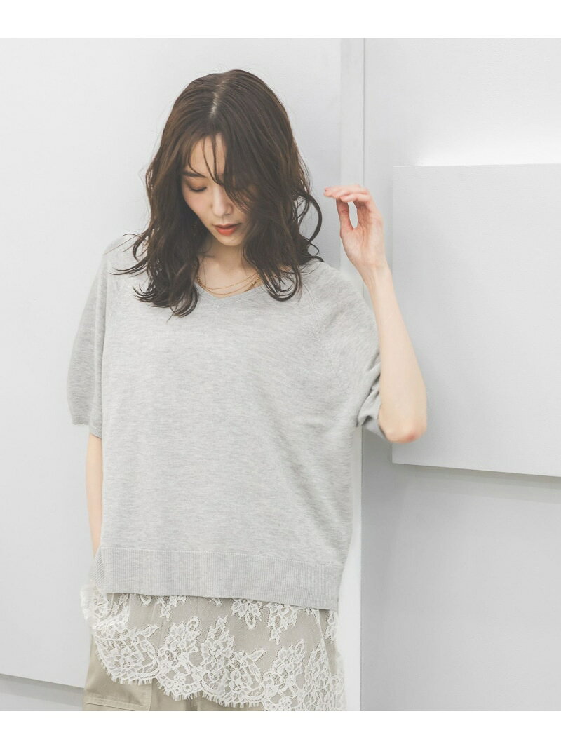 【SALE／40%OFF】リネン混ニット2WAYプルオーバー半袖/147712 GLOBAL WORK グローバルワーク トップス ニット イエロー ブルー グレー ブラック【RBA_E】[Rakuten Fashion] globalwork-10023393 GLOBAL WORK/グローバルワーク サンプル画像3