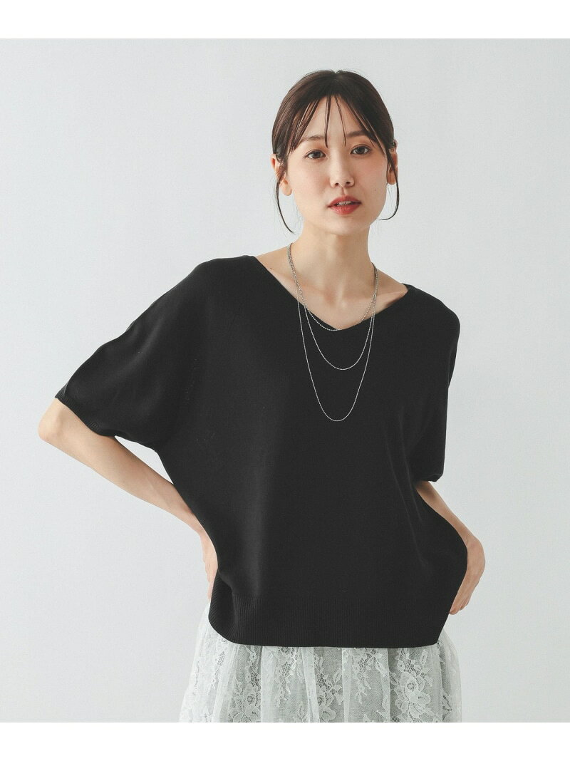 【SALE／40%OFF】リネン混ニット2WAYプルオーバー半袖/147712 GLOBAL WORK グローバルワーク トップス ニット イエロー ブルー グレー ブラック【RBA_E】[Rakuten Fashion] globalwork-10023393 GLOBAL WORK/グローバルワーク サンプル画像2