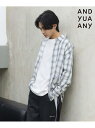 【SALE/30%OFF】チェックシャツ長袖/AND YUA ANY/319409 GLOBAL WORK グローバルワーク トップス シャツ・ブラウス ホワイ...