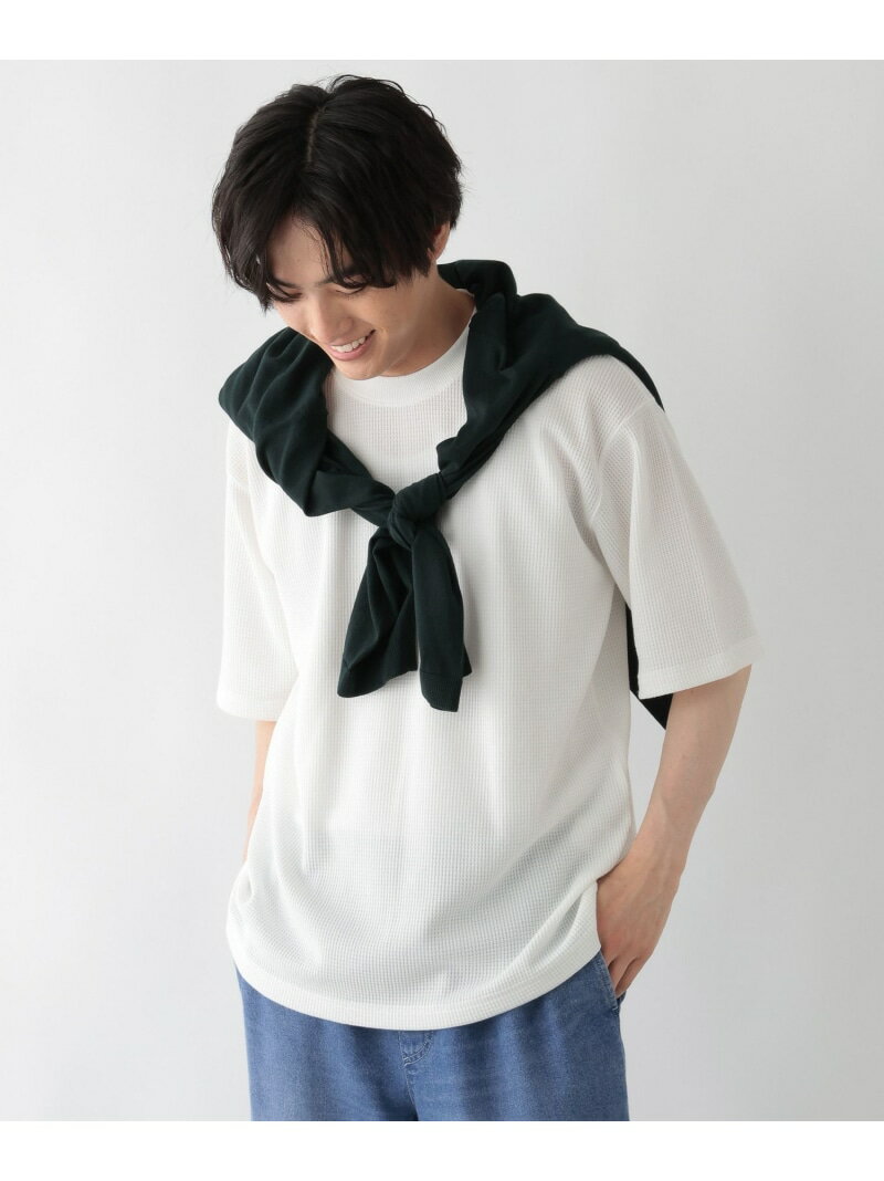 樂天商城 - サラサラ快適DRYワッフルTシャツ/664233 GLOBAL WORK グローバルワーク トップス カットソー・Tシャツ ブラック ホワイト[Rakuten Fashion]