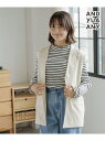 【SALE／37%OFF】(K)オトナミエジレ/A AND YUA ANY グローバルワーク トップス ベスト・ジレ ホワイト ブラック【RBA_E】[Rakuten Fashion]