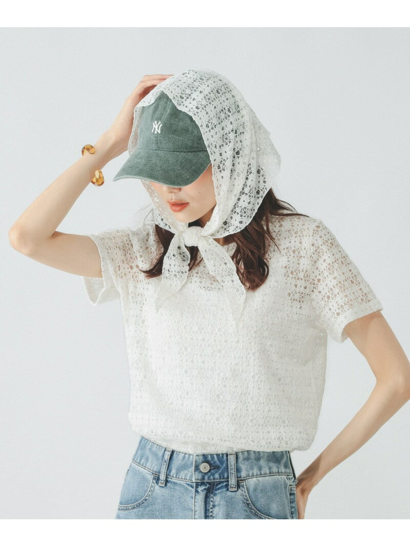 シャーリングレース半袖プルオーバー/901404 GLOBAL WORK グローバルワーク トップス カットソー・Tシャツ ブルー ブラック ホワイト【先行予約】*[Rakuten Fashion]